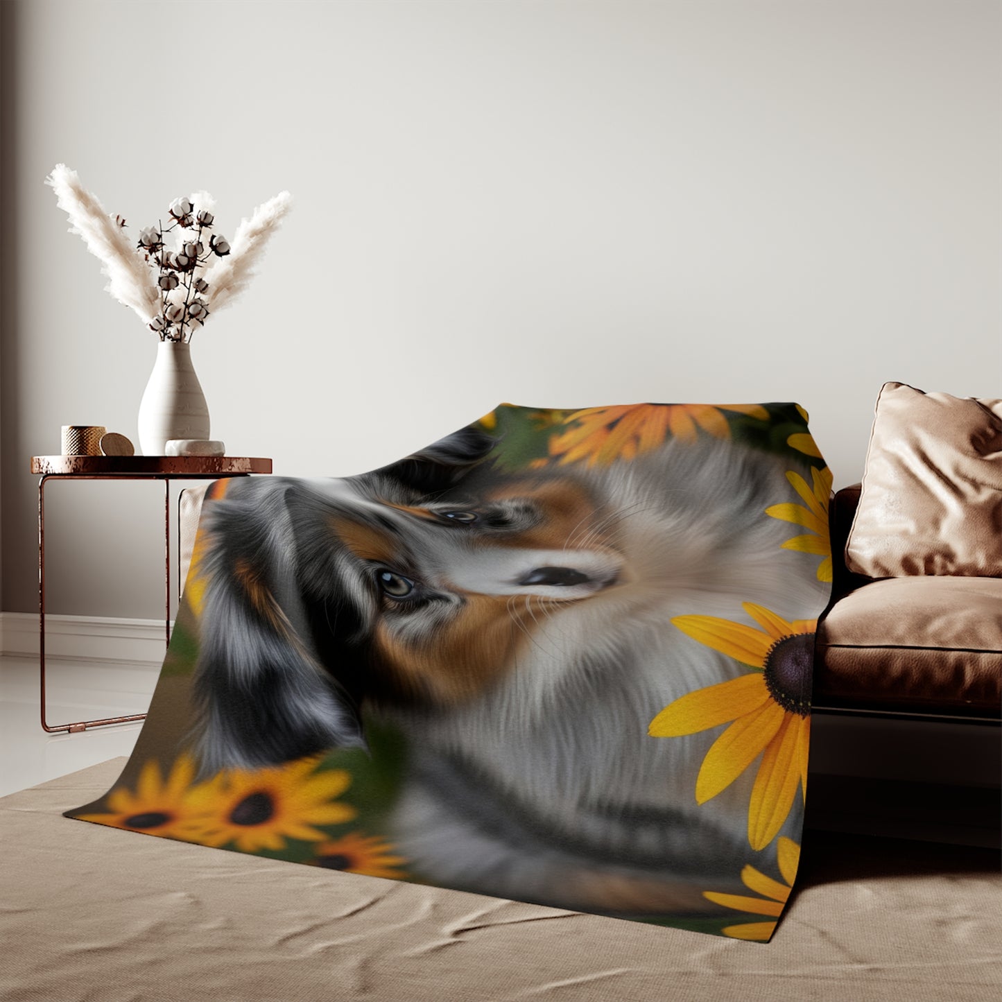 Miniature American Shepherd Sweatshirt Blanket