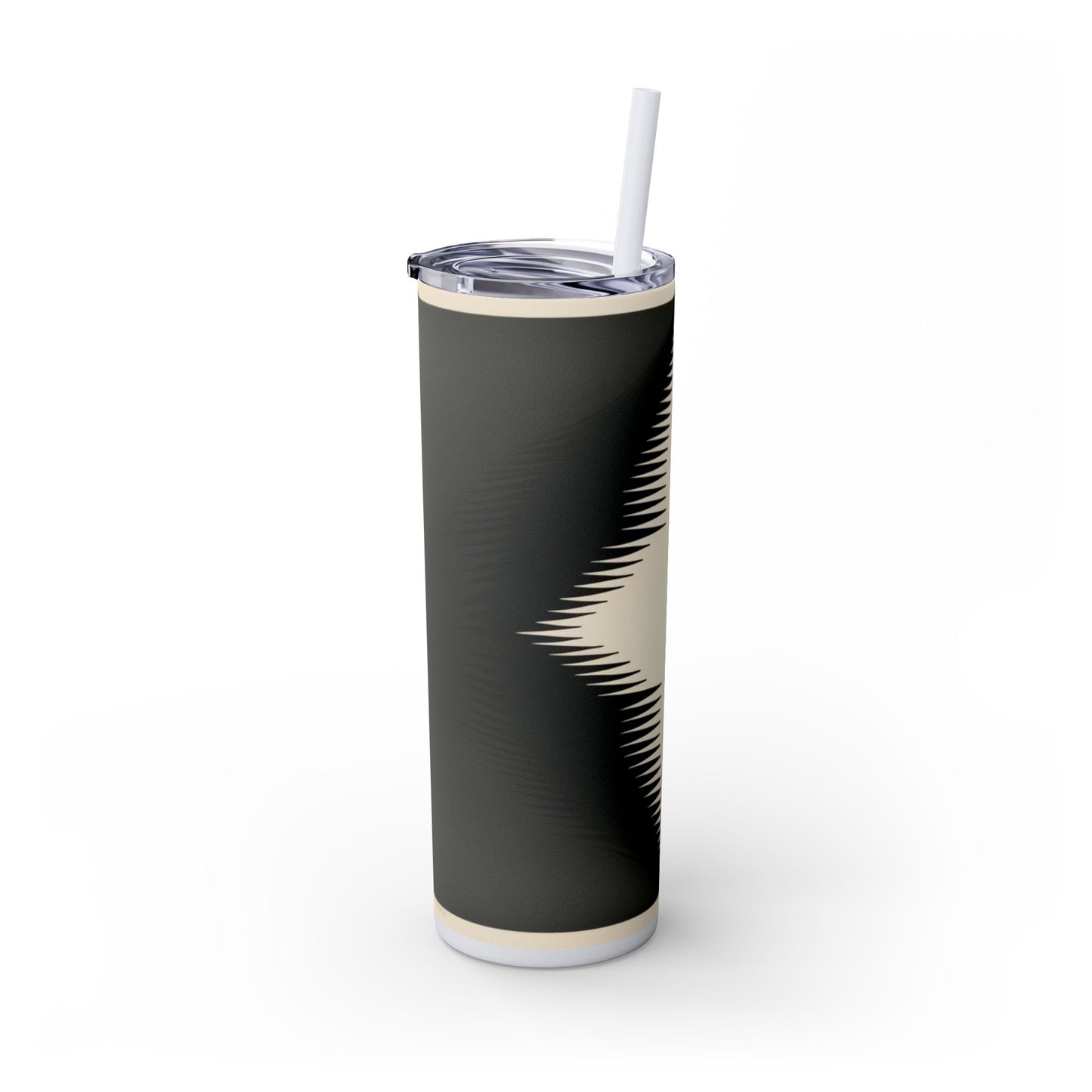 Optical Illusion Skinny Tumbler with Straw, 20oz