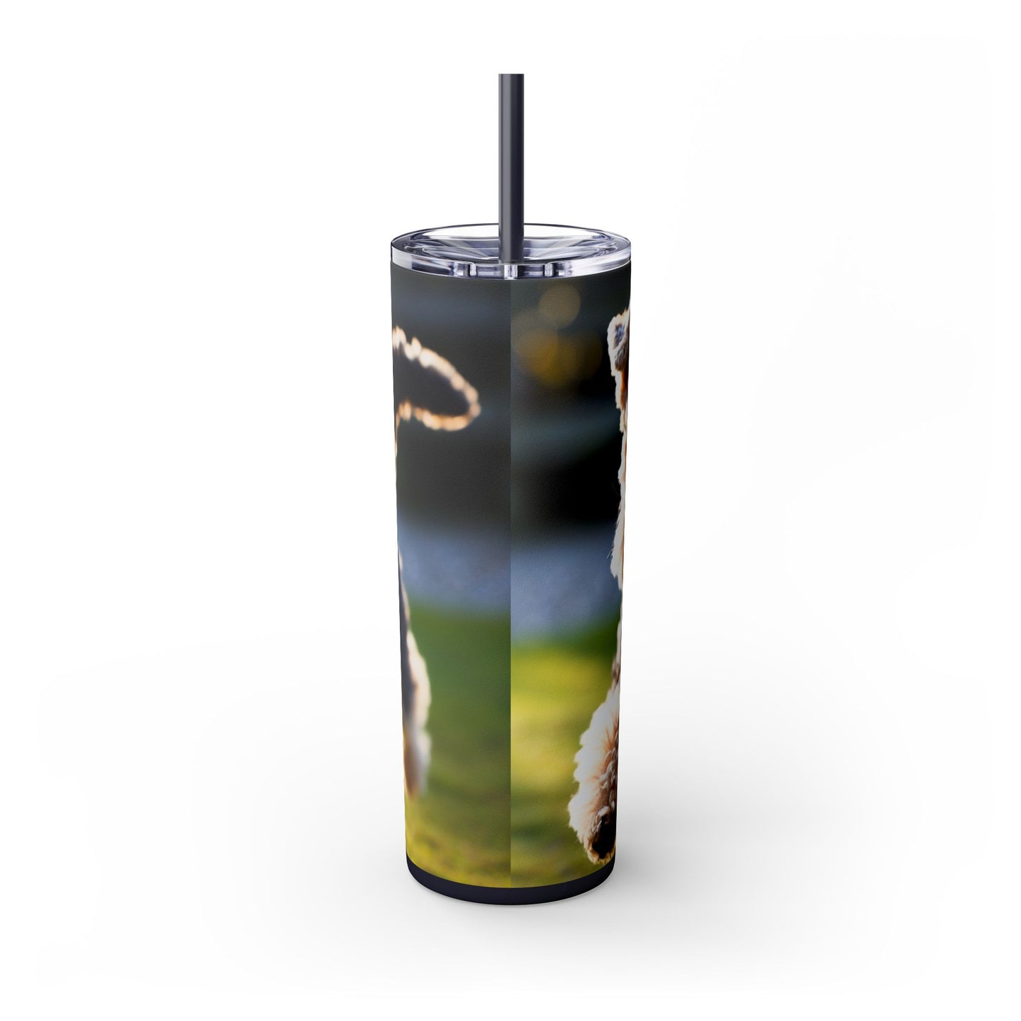 Lakeland Terrier Skinny Tumbler with Straw, 20oz
