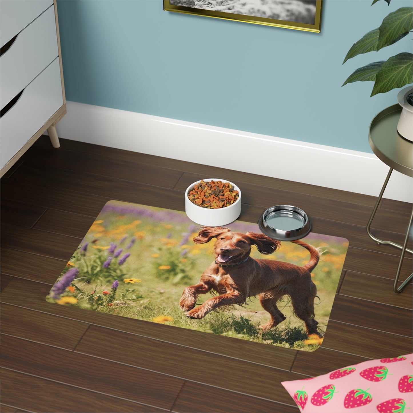 Pet Food Mat (12x18) - Hungarian Wirehaired Vizsla