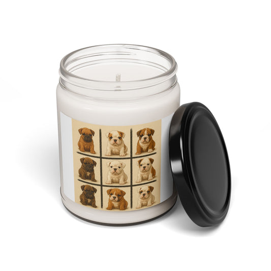 Bulldog puppies- Scented Soy Candle, 9oz