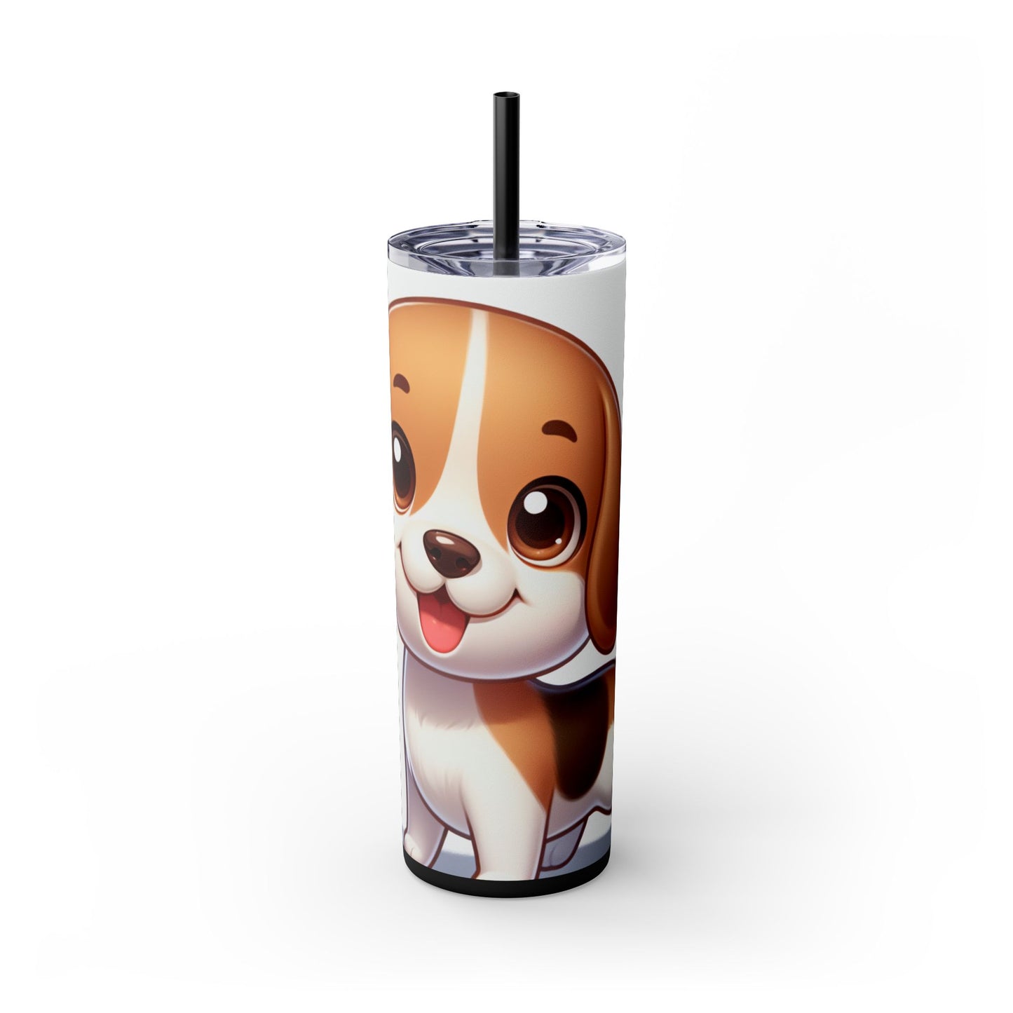 Beagle Skinny Tumbler with Straw, 20oz