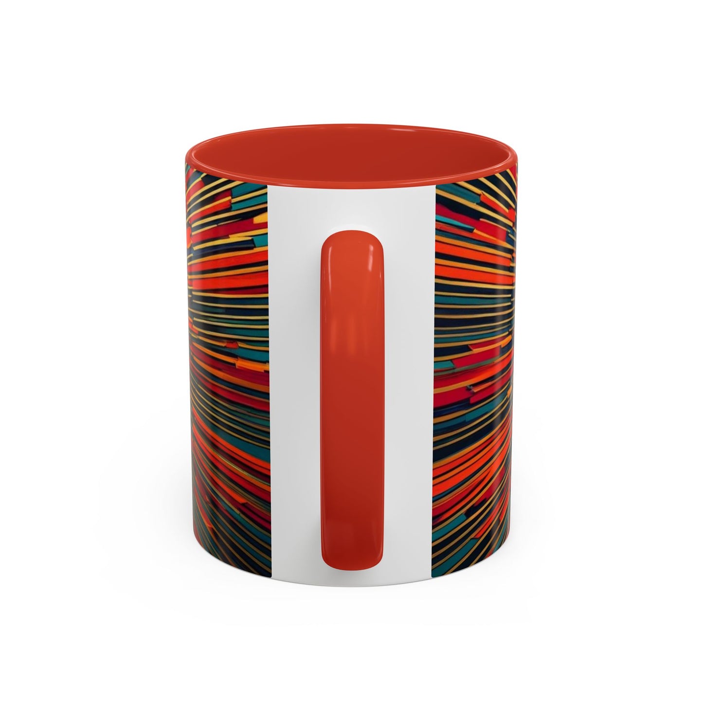 Optical Illusion Accent Mug – Ceramic Coffee Cup