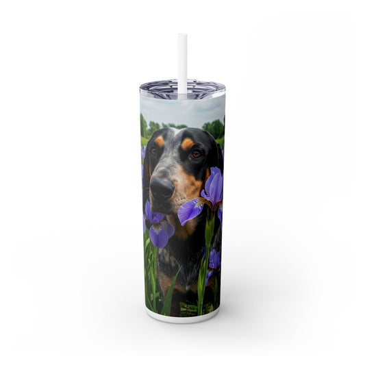 Bluetick Coonhound Tumbler with Straw, 20oz