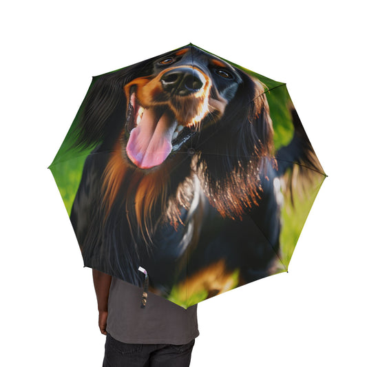 Gordon Setter Semi-Automatic Foldable Umbrella