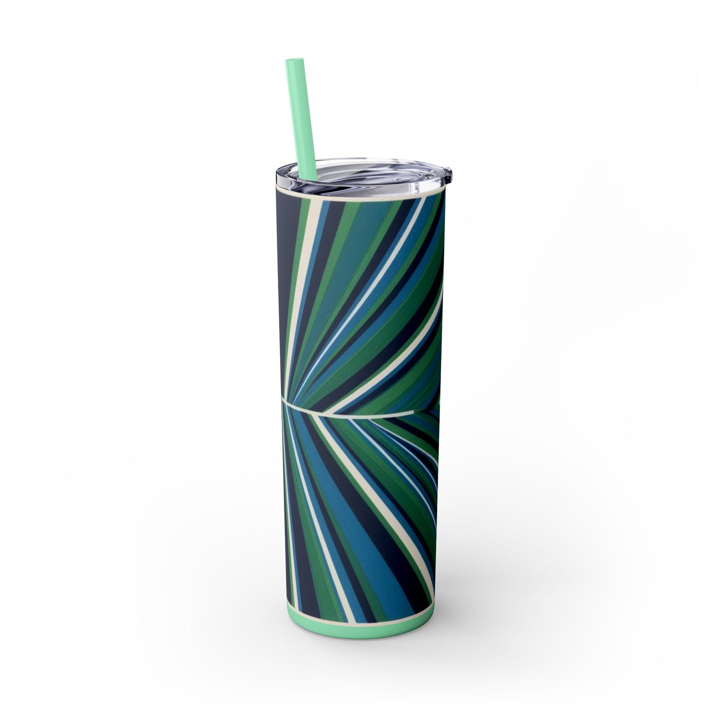 Optical Illusion Skinny Tumbler with Straw, 20oz