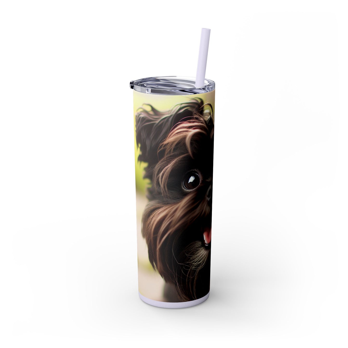 Affenpinscher Skinny Tumbler with Straw, 20oz