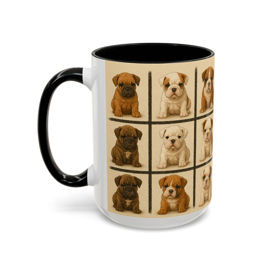 Bulldog puppies Accent Coffee Mug - Perfect Gift for Dog Lovers