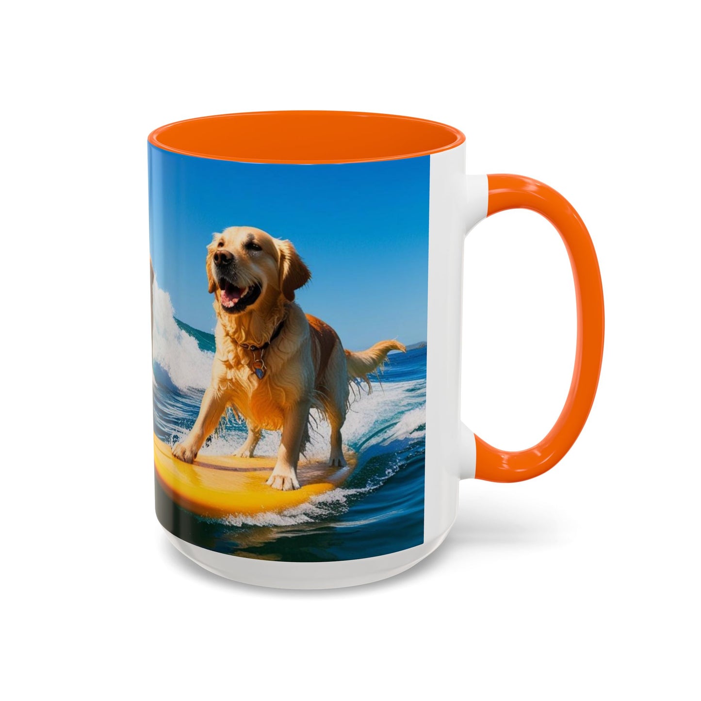 Mug à café Surf Dogs Accent - Cadeau idéal pour les amoureux des chiens