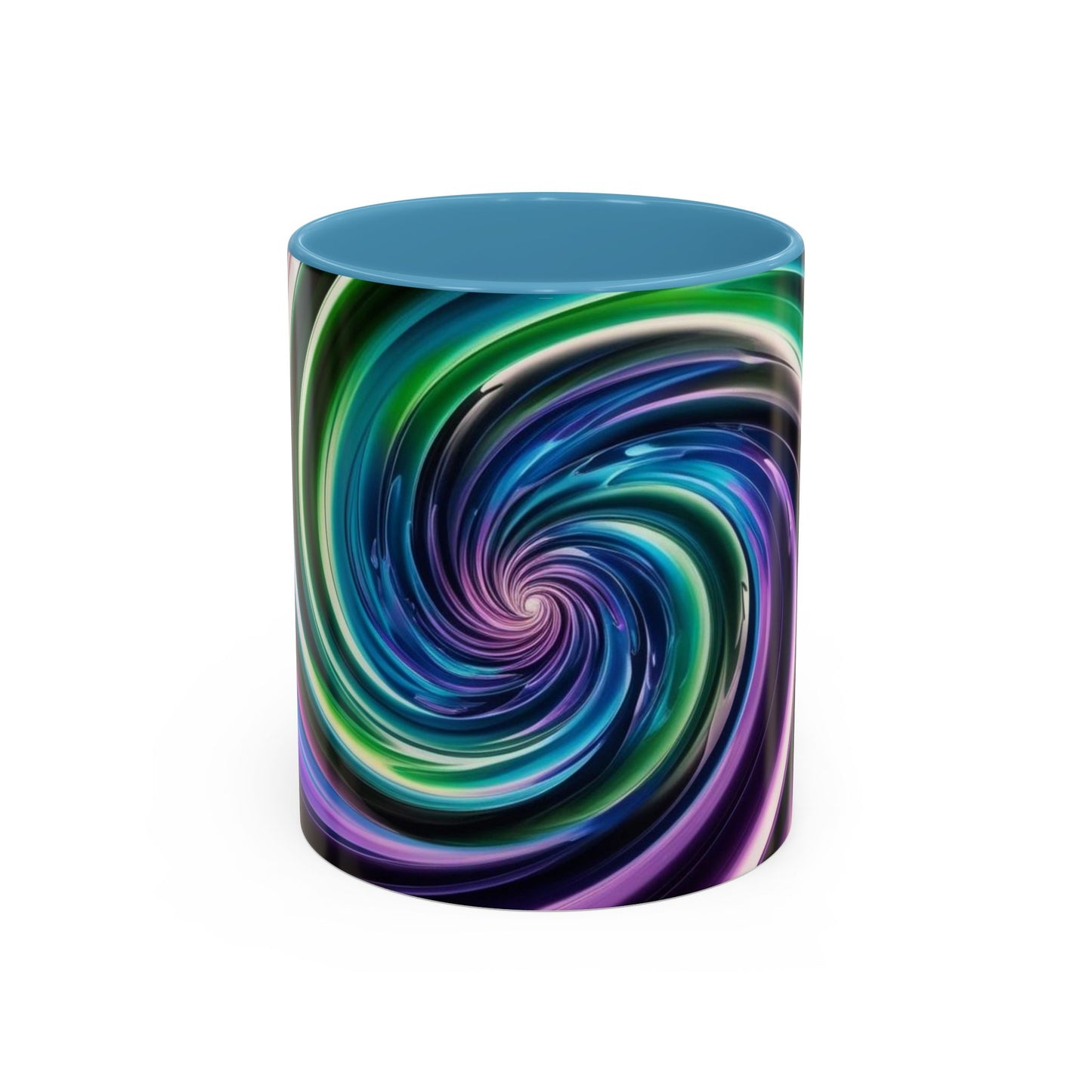 Optical Illusion Accent Mug – Ceramic Coffee Cup