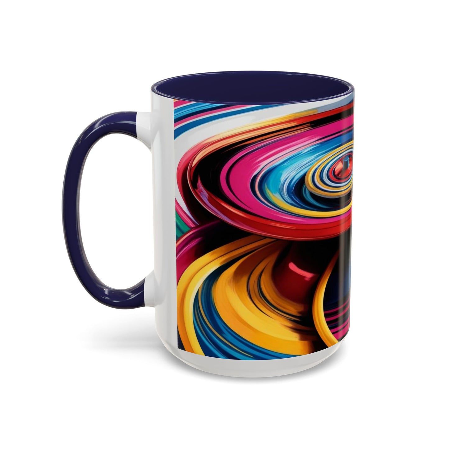 Optical Illusion Accent Mug – Ceramic Coffee Cup