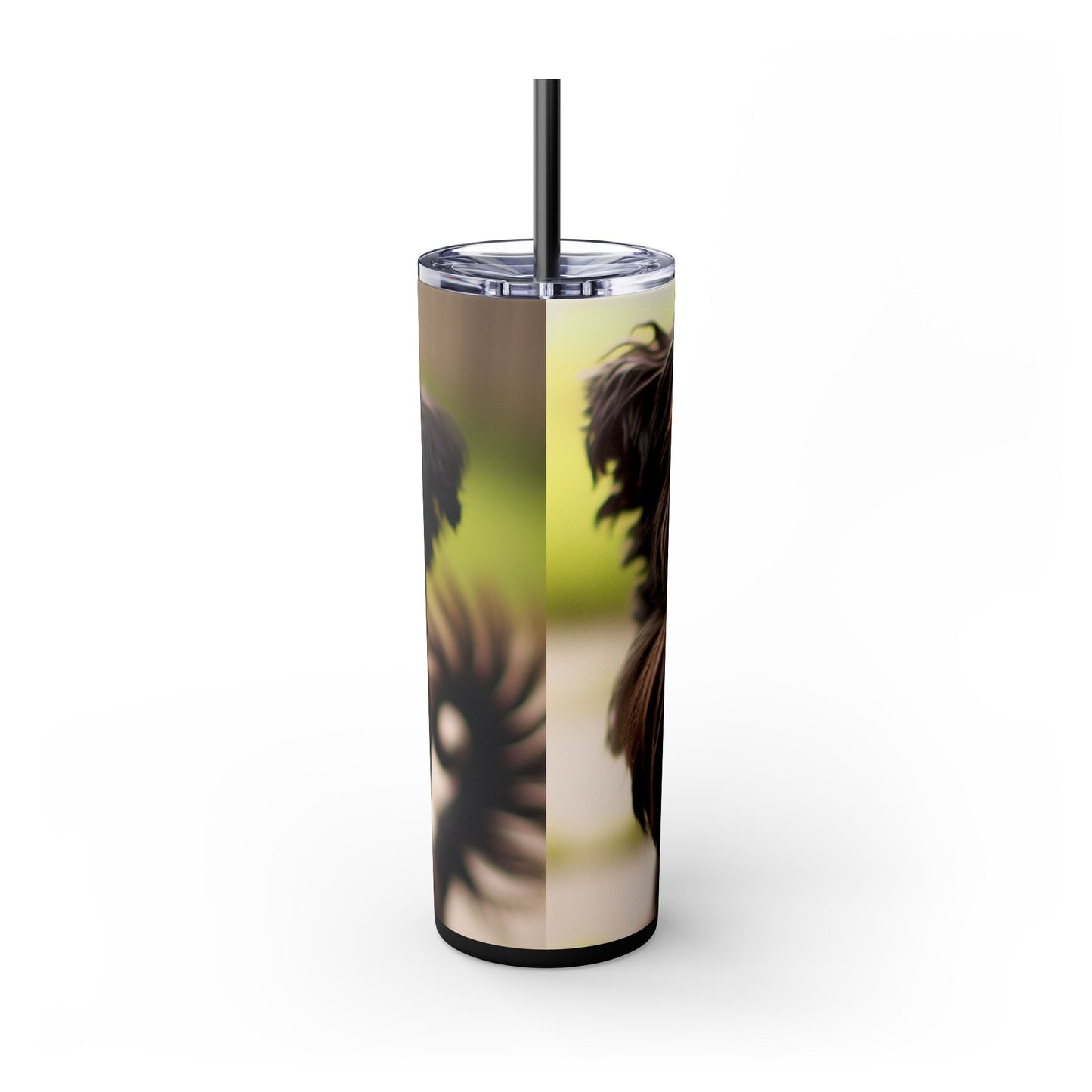 Affenpinscher Skinny Tumbler with Straw, 20oz