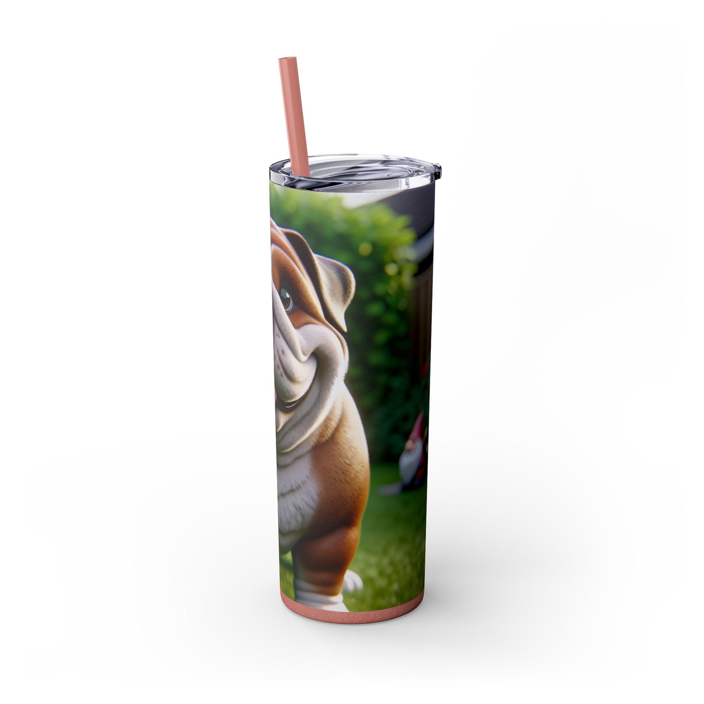 Olde English Bulldogge Tumbler with Straw, 20oz