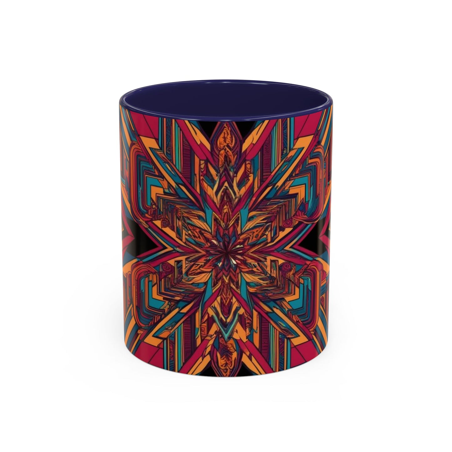 Optical Illusion Accent Mug – Ceramic Coffee Cup