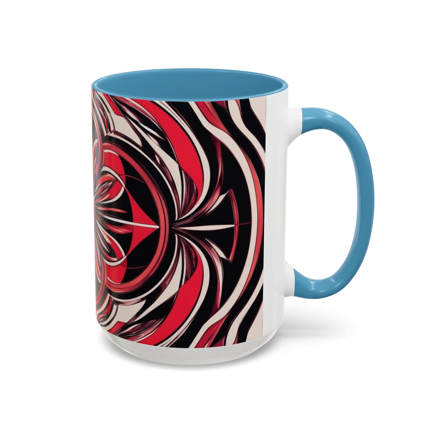 Optical Illusion Accent Mug – Ceramic Coffee Cup