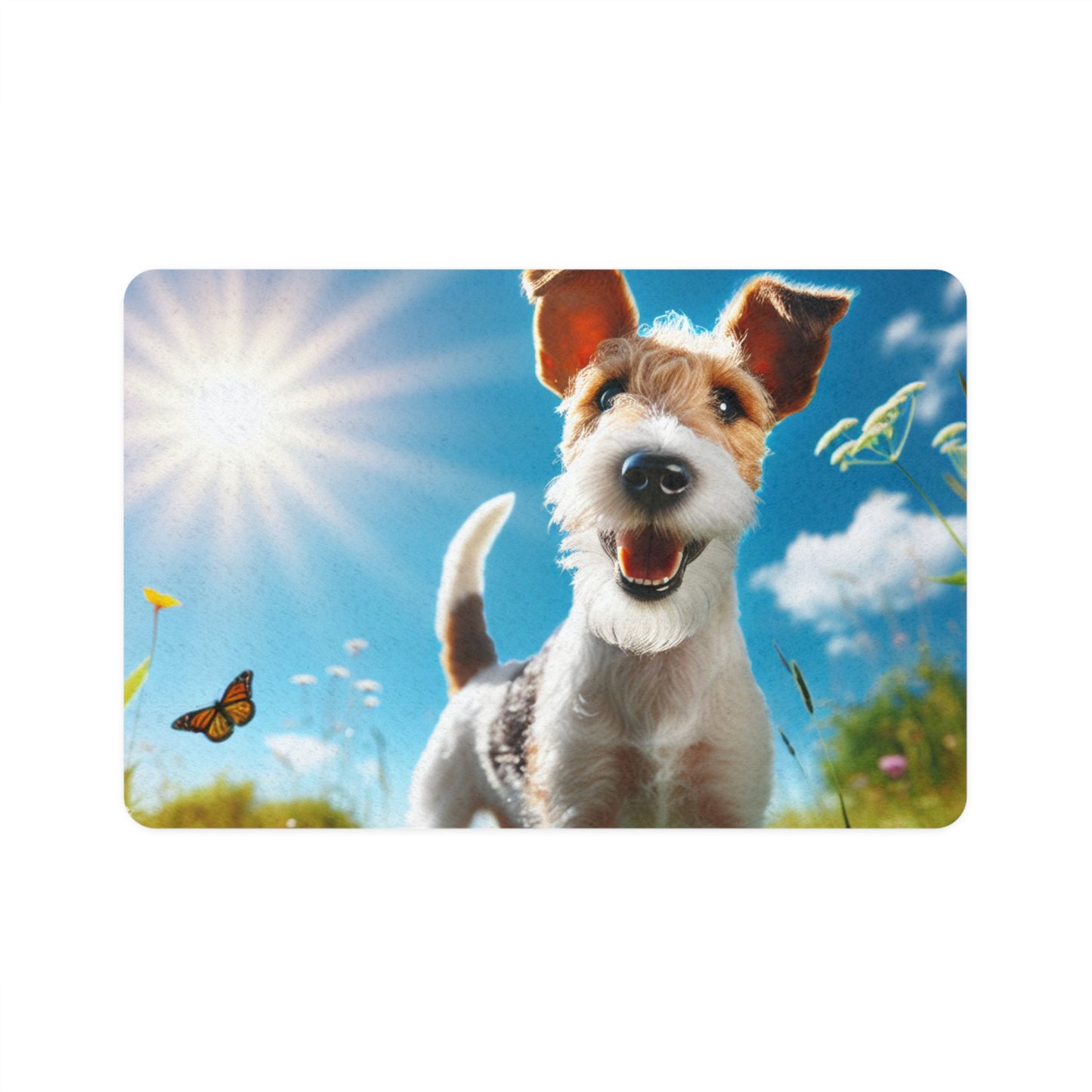 Pet Food Mat (12x18) - Fox Terrier