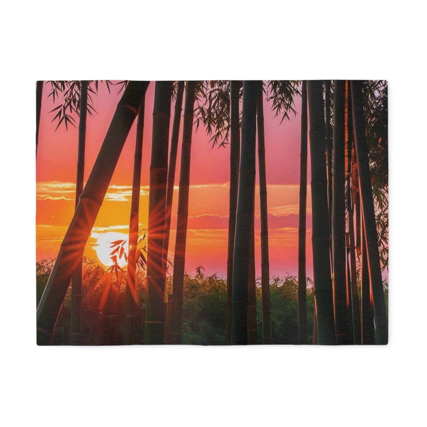 Bamboo Forest Sunrise Sweatshirt Blanket