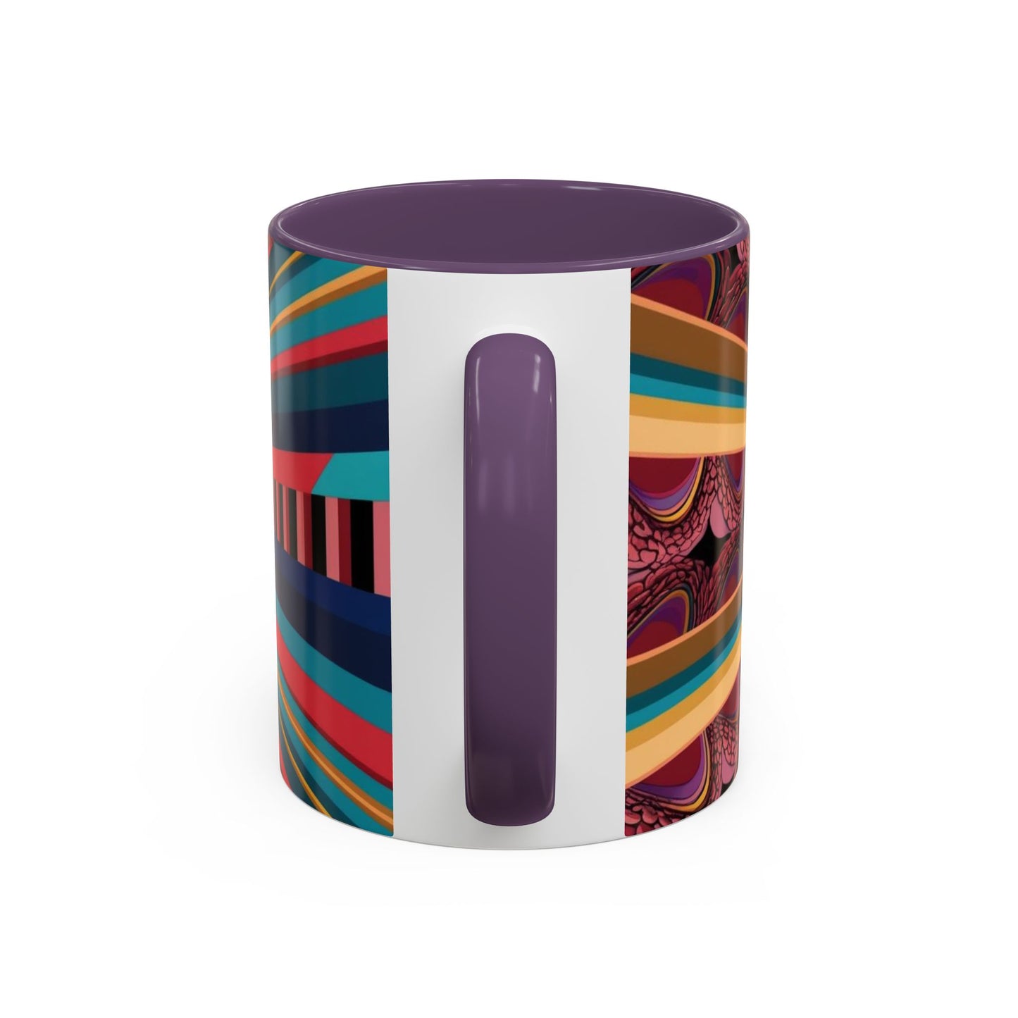Optical Illusion Accent Mug – Ceramic Coffee Cup