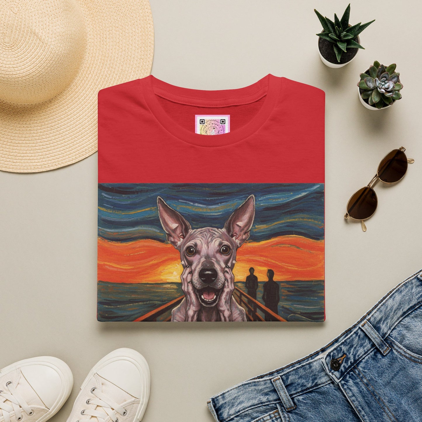 Canine Canvas Collection: Munch Homage Tee Shirt