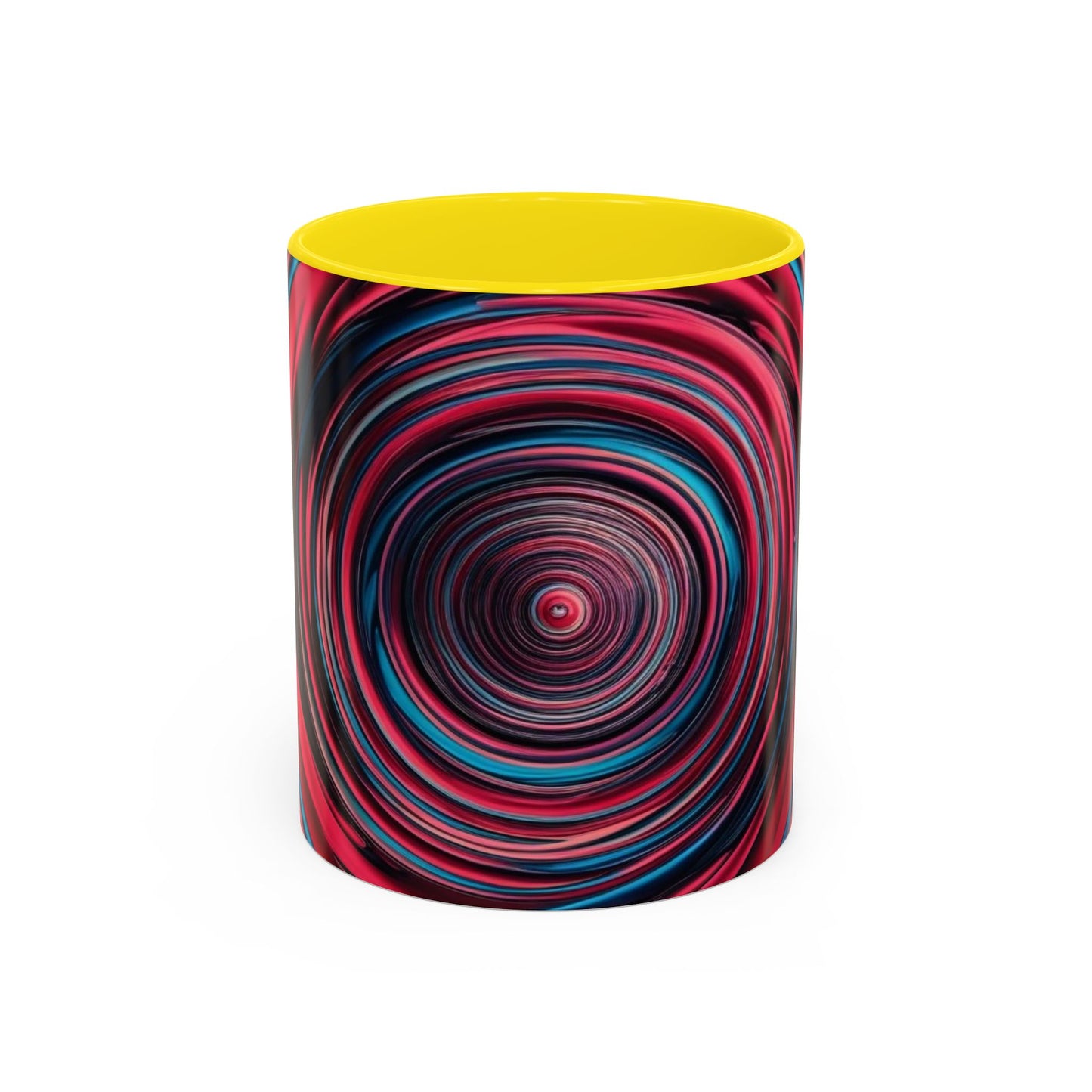 Optical Illusion Accent Mug – Ceramic Coffee Cup