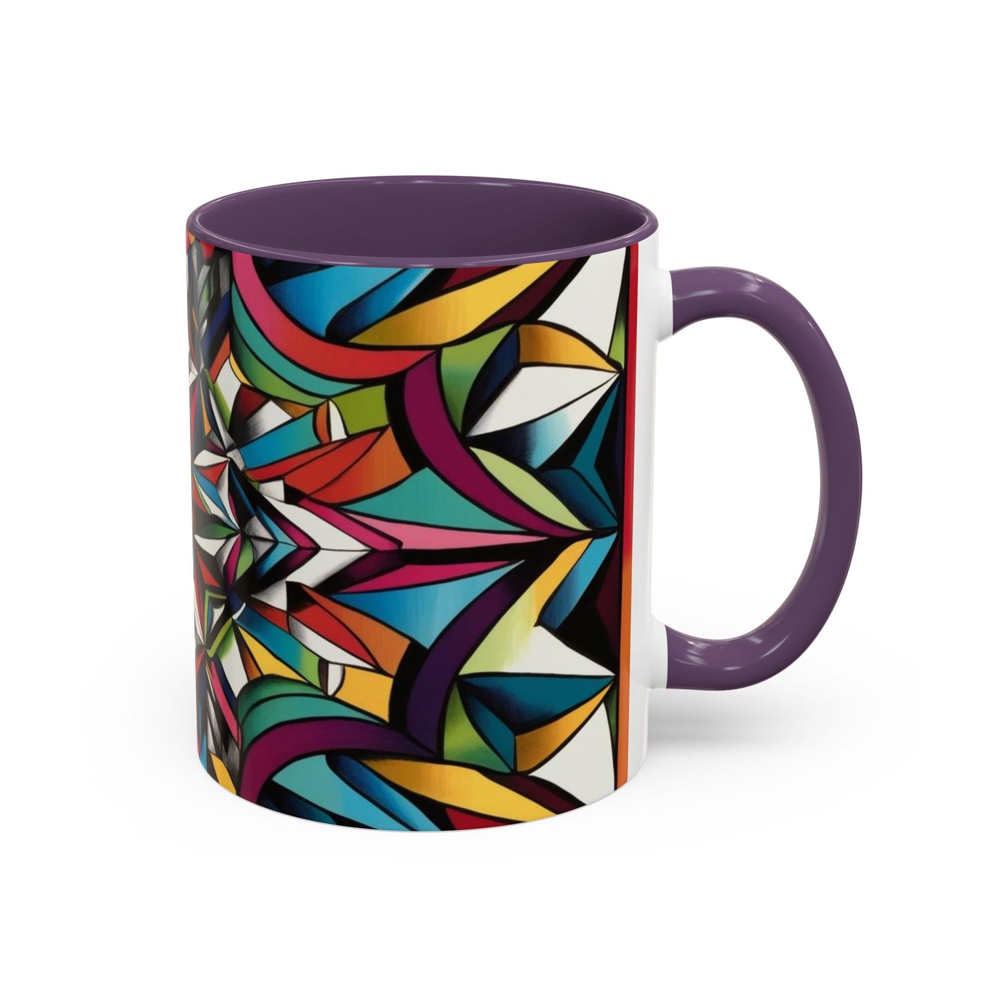 Optical Illusion Accent Mug – Ceramic Coffee Cup