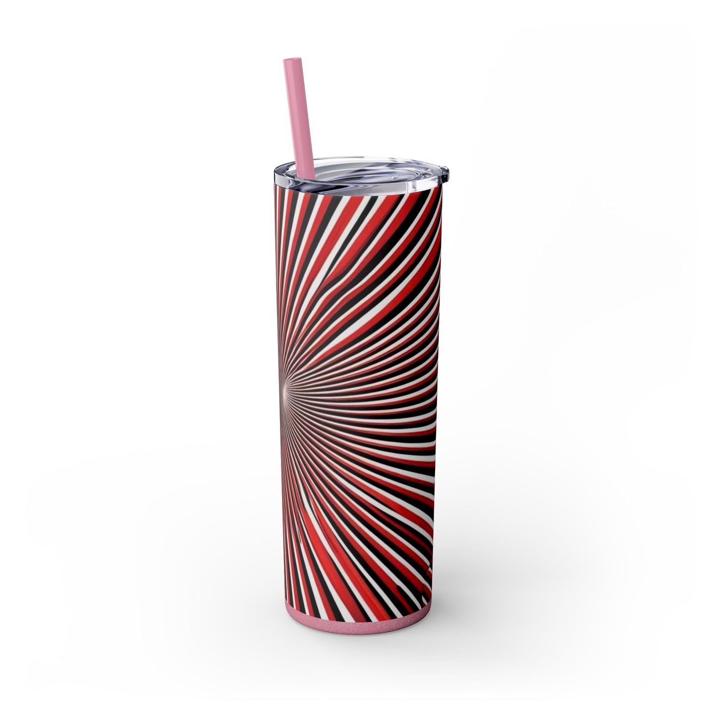 Optical Illusion Skinny Tumbler with Straw, 20oz