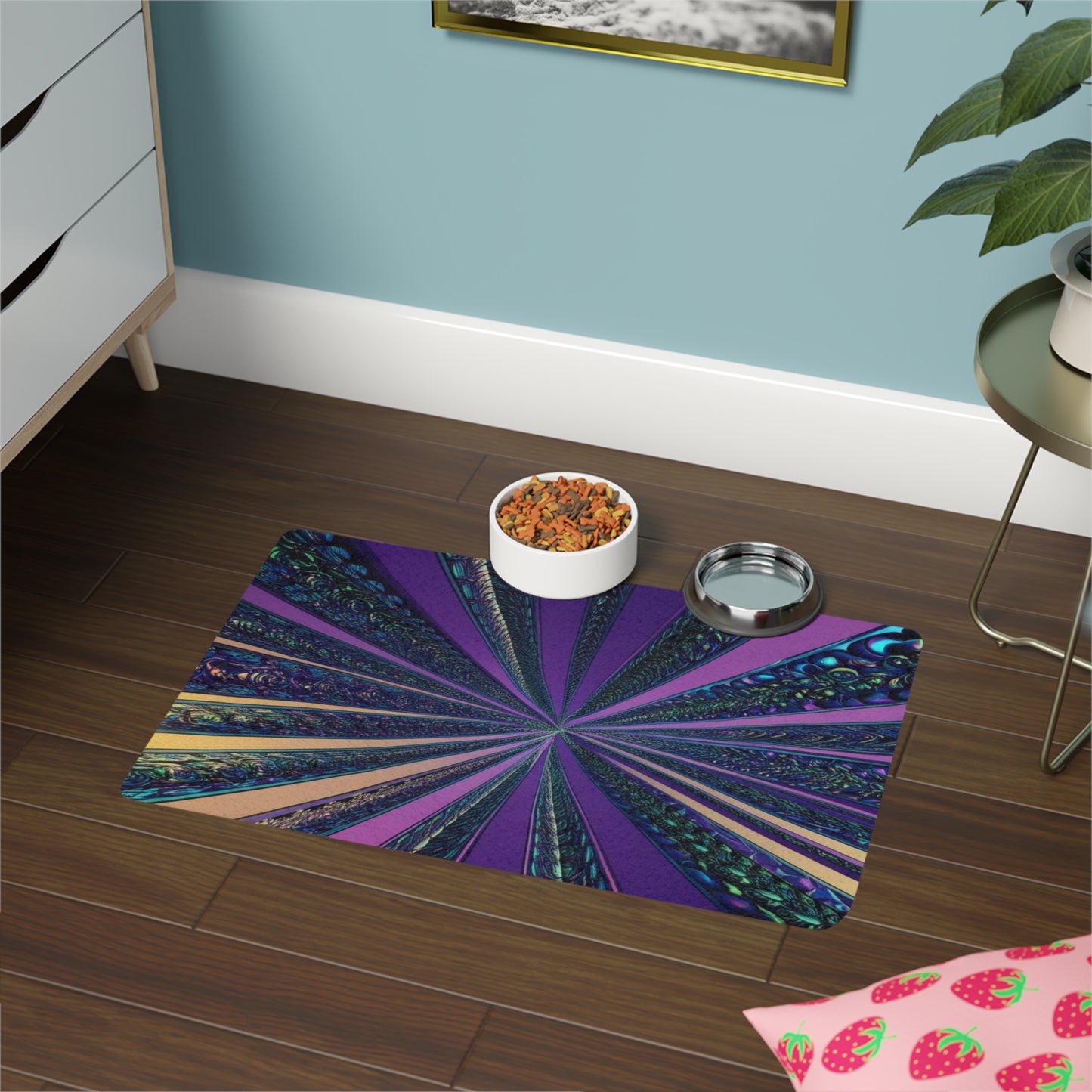 Pet Food Mat (12x18) - Optical Illusion