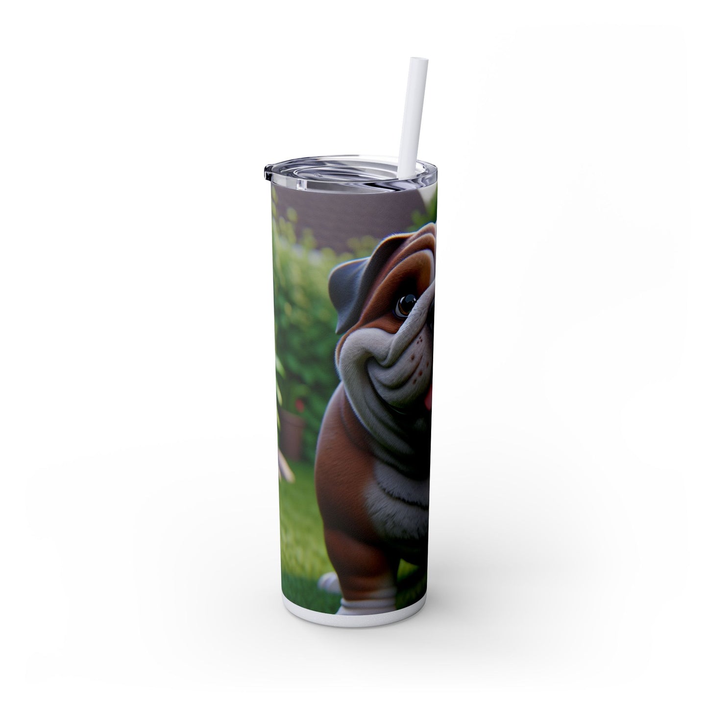 Olde English Bulldogge Tumbler with Straw, 20oz