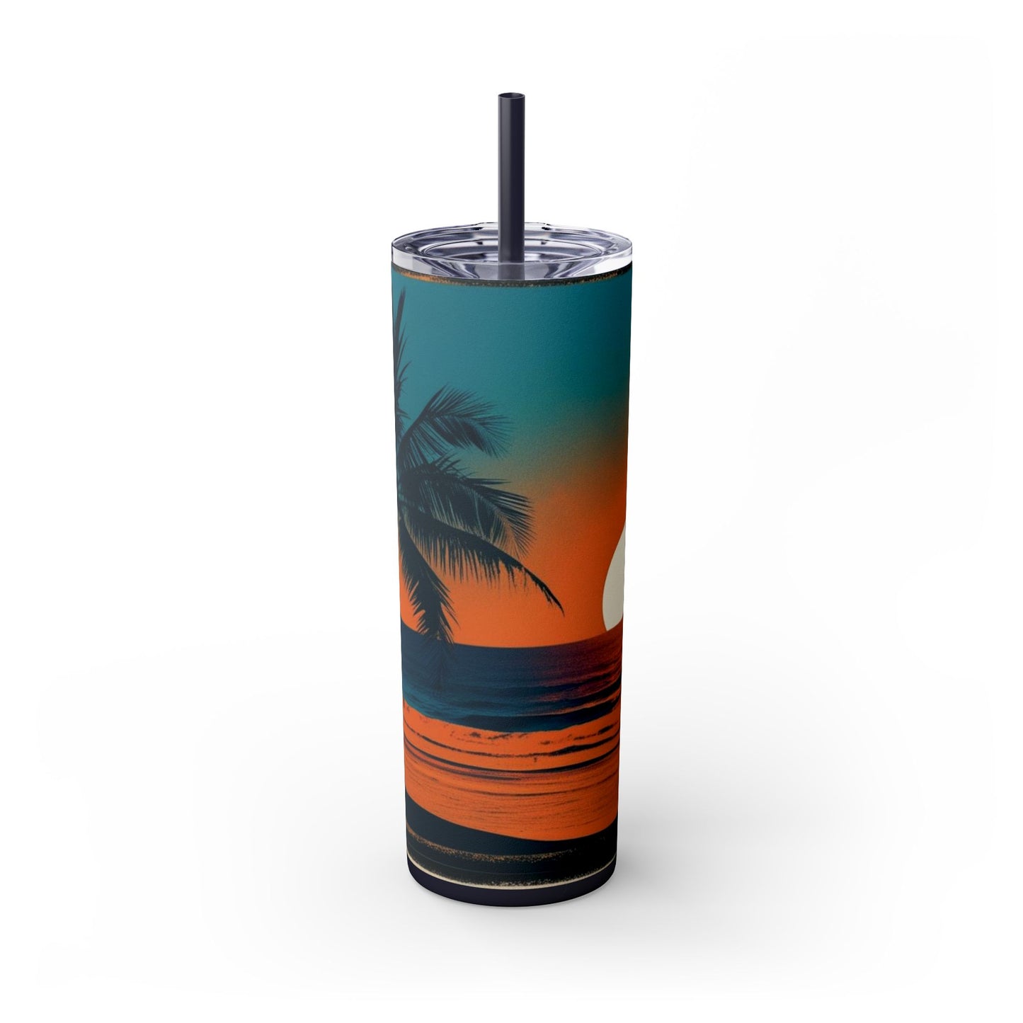 Brilliant Sunrise Skinny Tumbler with Straw, 20oz