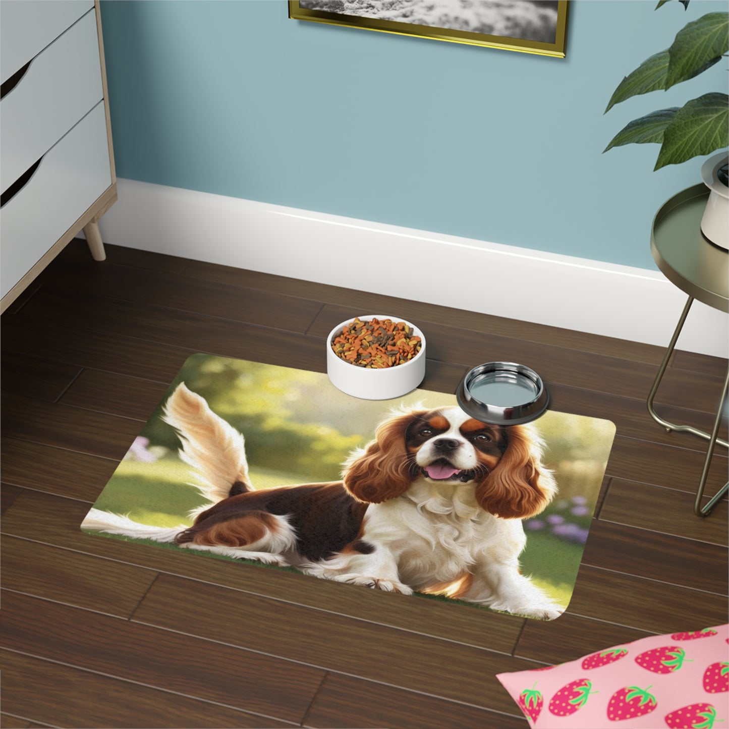 Pet Food Mat (12x18) - King Charles Spaniel