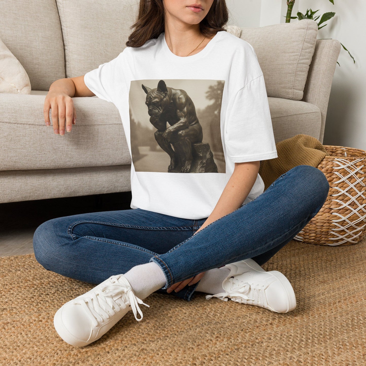 Canine Canvas Collection: Rodin Homage Tee Shirt
