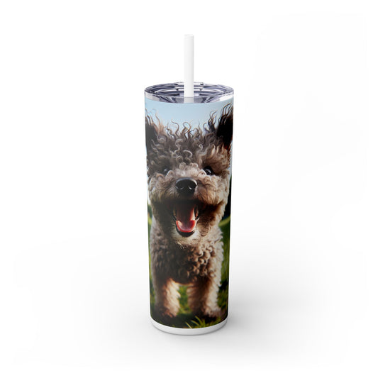 Pumi Skinny Tumbler with Straw, 20oz