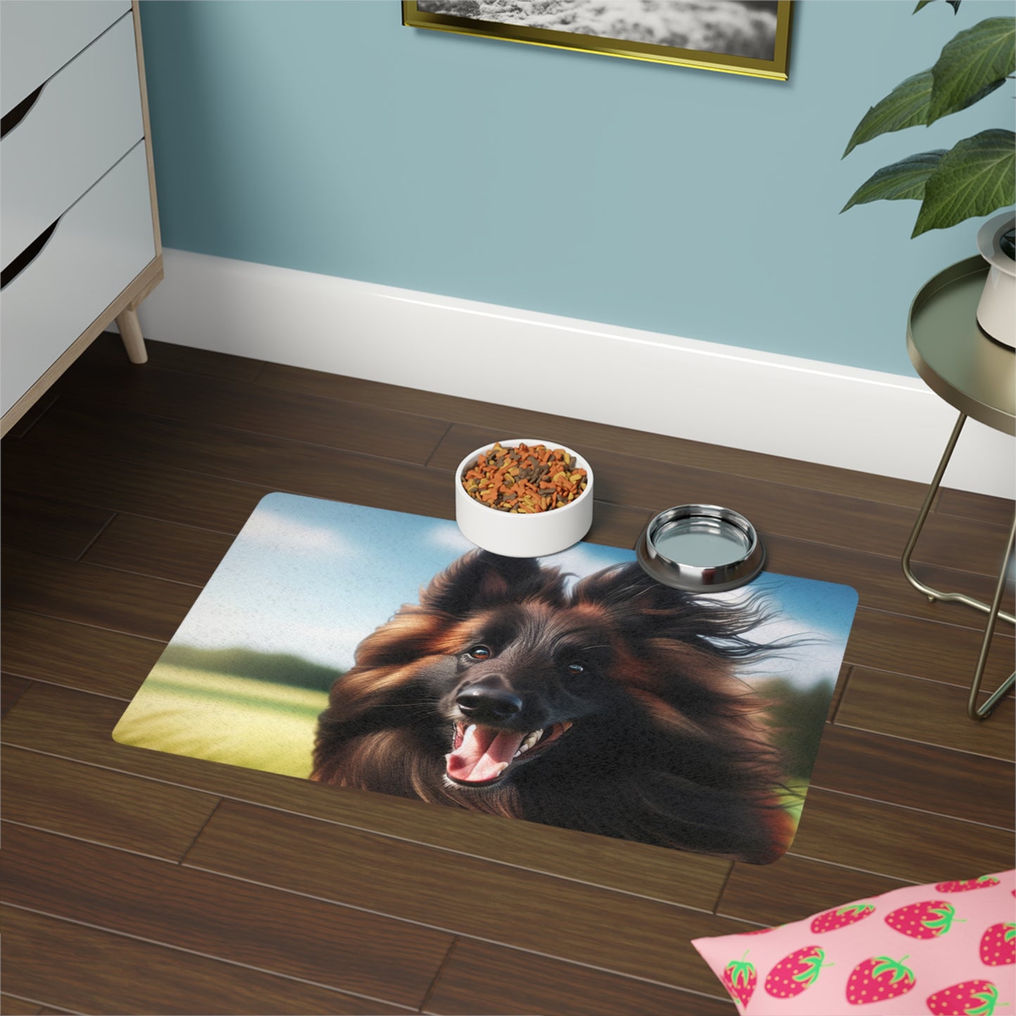 Pet Food Mat (12x18) - Belgian Shepherd Dog Tervuren