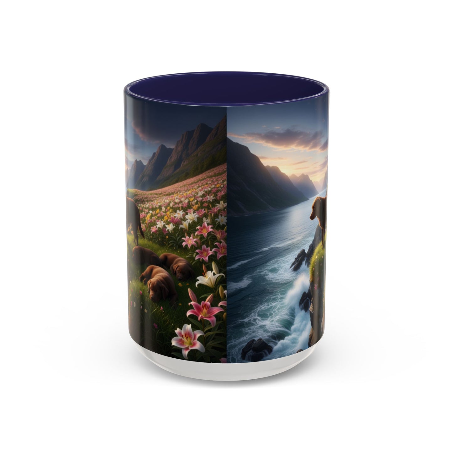 Chocolate Labrador Retriever Accent Mug – Ceramic Coffee Cup