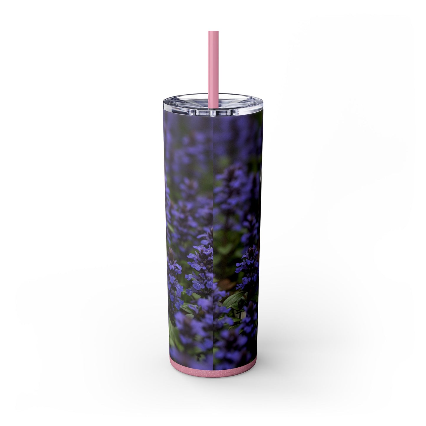 Miniature Bull Terrier Skinny Tumbler with Straw, 20oz