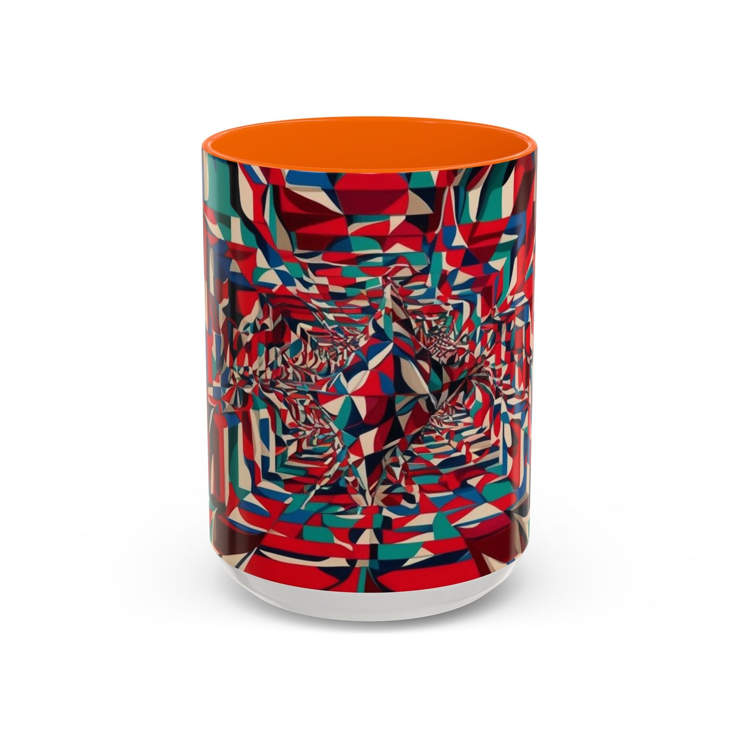 Optical Illusion Accent Mug – Ceramic Coffee Cup