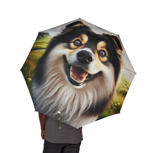 Icelandic Sheepdog Semi-Automatic Foldable Umbrella