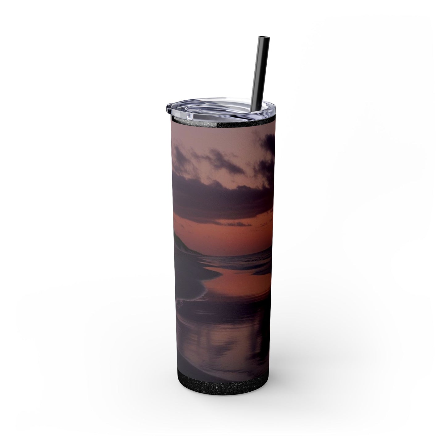 Brilliant Sunrise Skinny Tumbler with Straw, 20oz