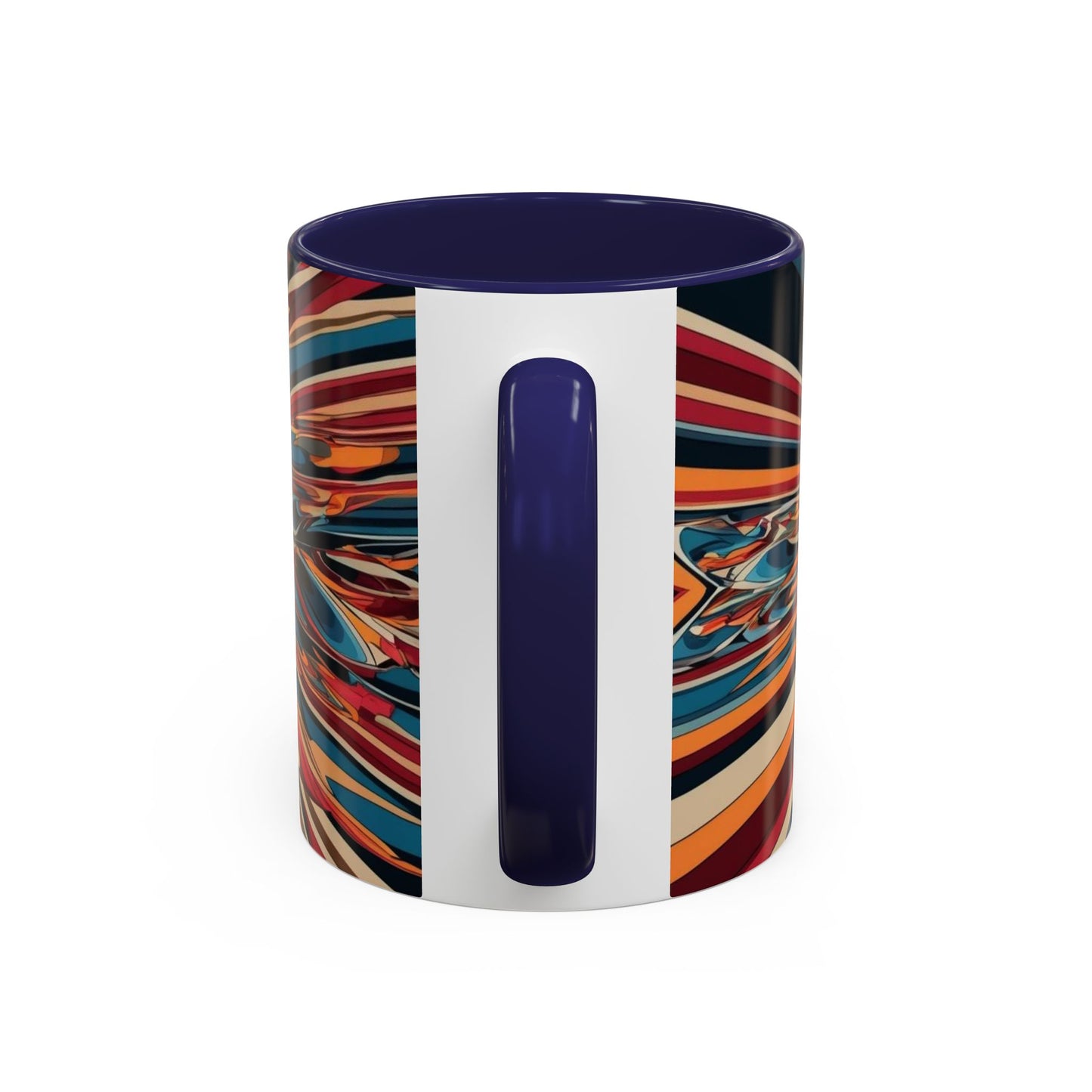 Optical Illusion Accent Mug – Ceramic Coffee Cup