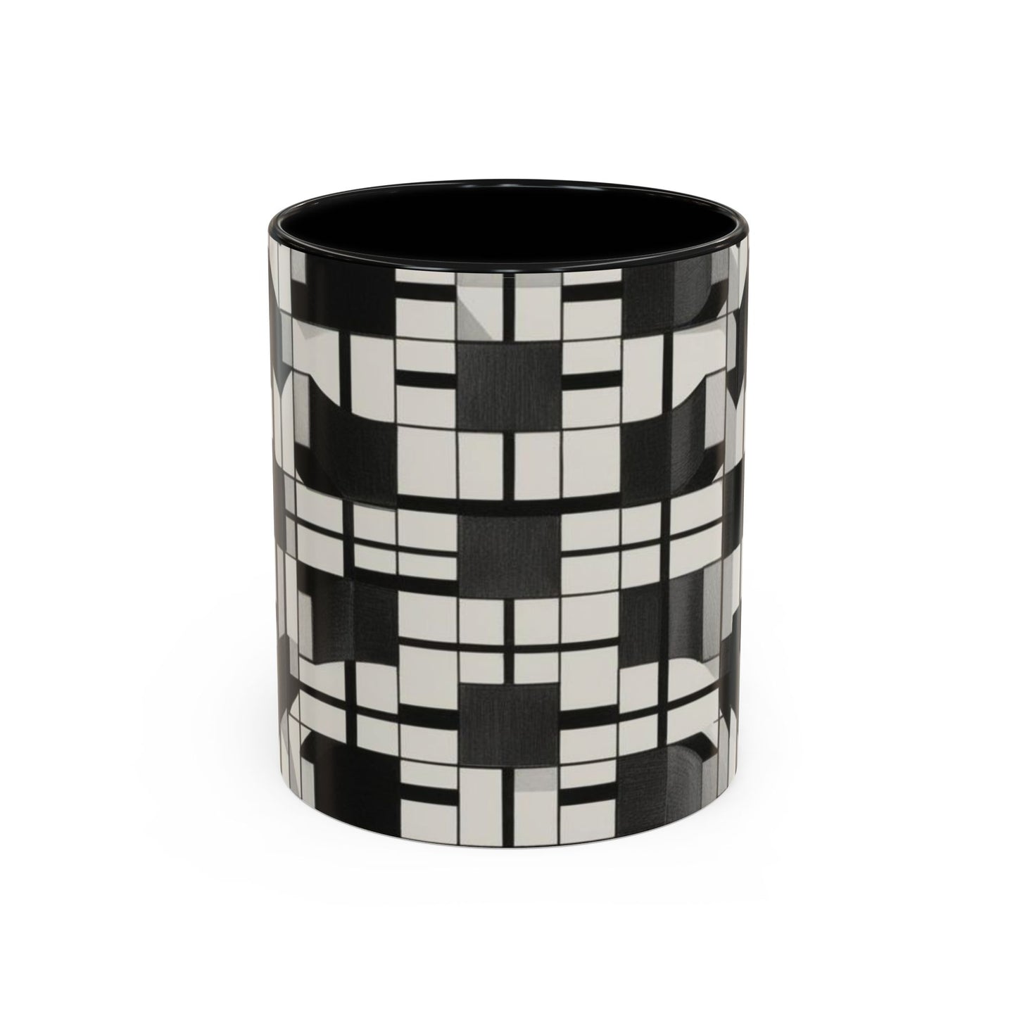 Optical Illusion Accent Mug – Ceramic Coffee Cup