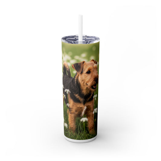 Lakeland Terrier Tumbler with Straw, 20oz
