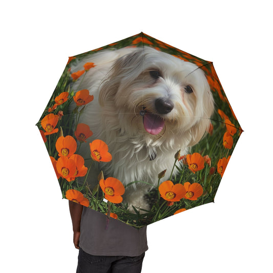 Havanese Semi-Automatic Foldable Umbrella