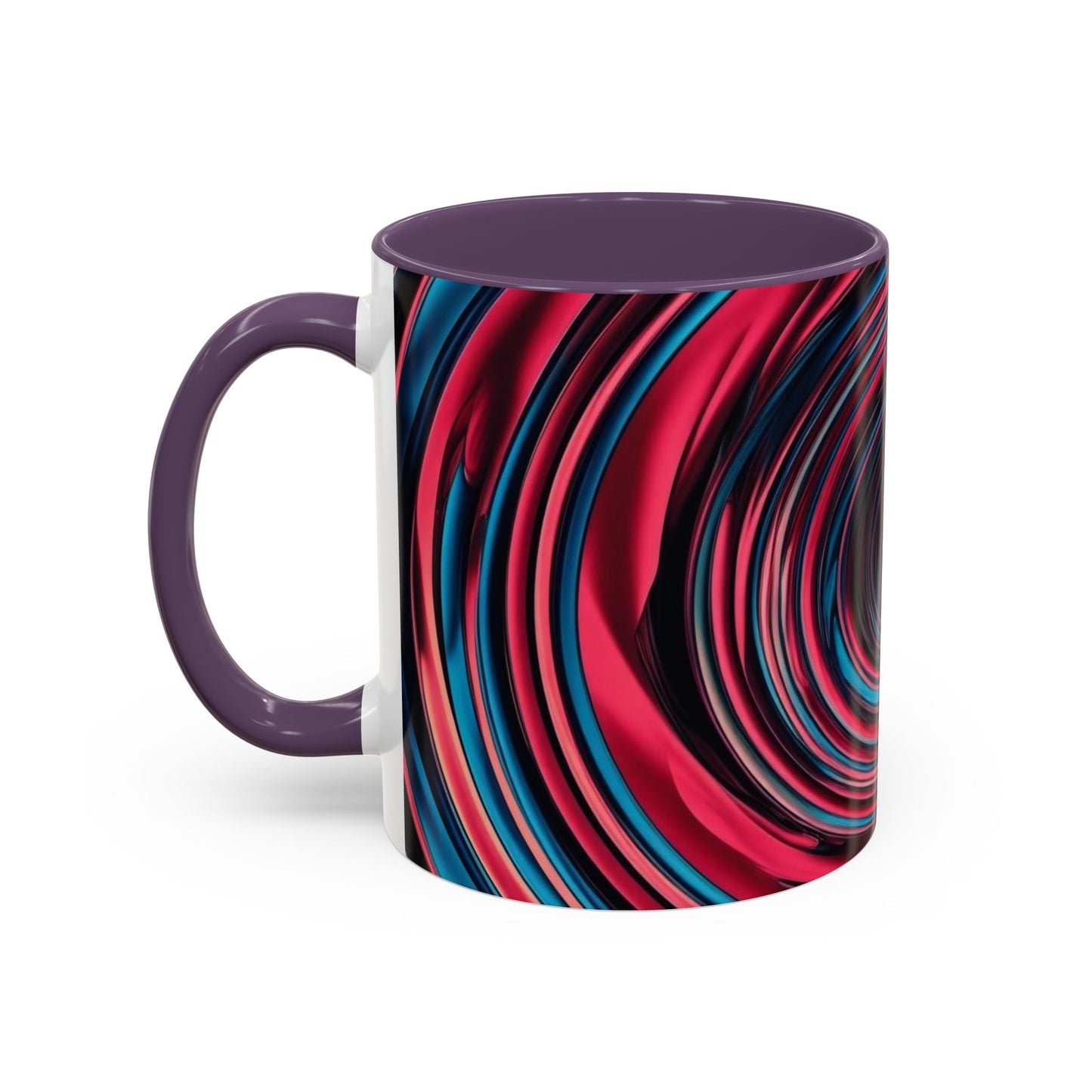 Optical Illusion Accent Mug – Ceramic Coffee Cup