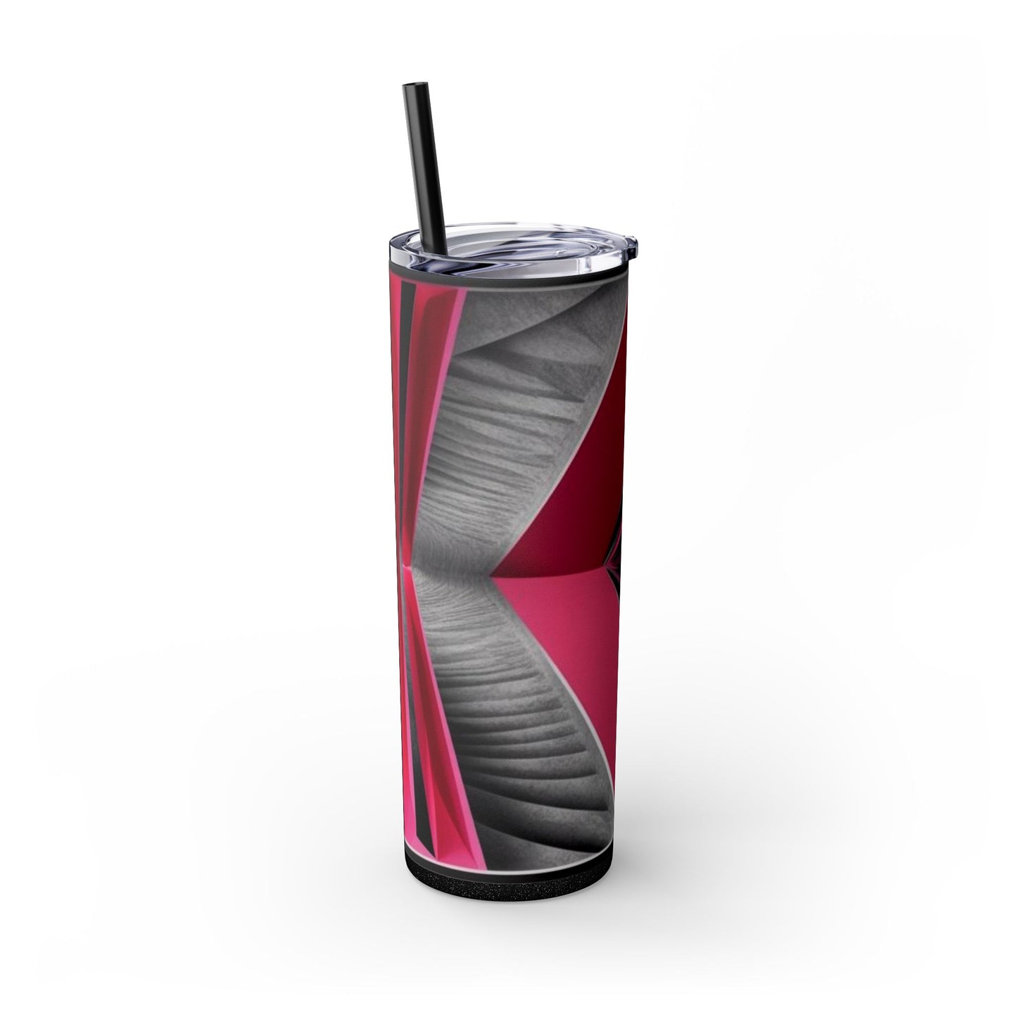 Optical Illusion Skinny Tumbler with Straw, 20oz
