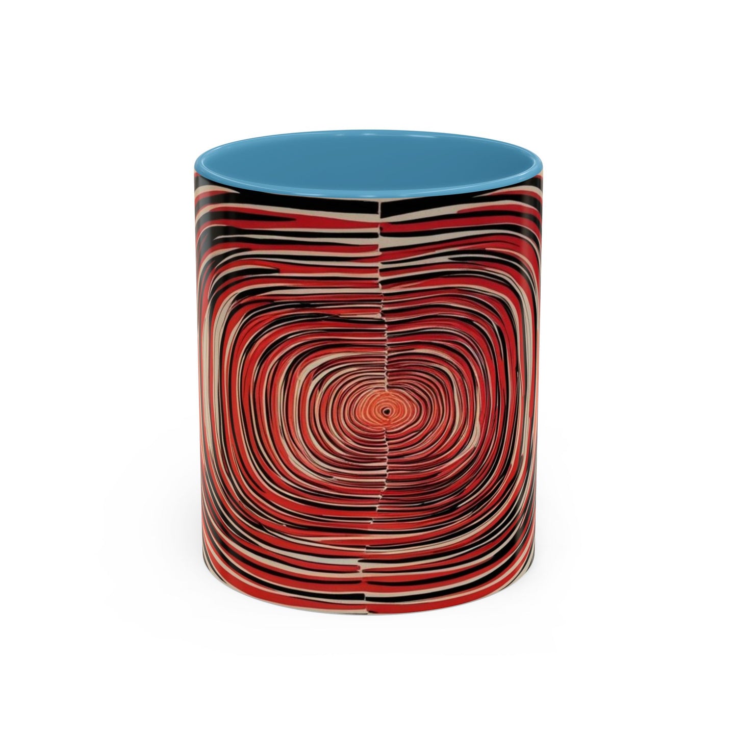 Optical Illusion Accent Mug – Ceramic Coffee Cup