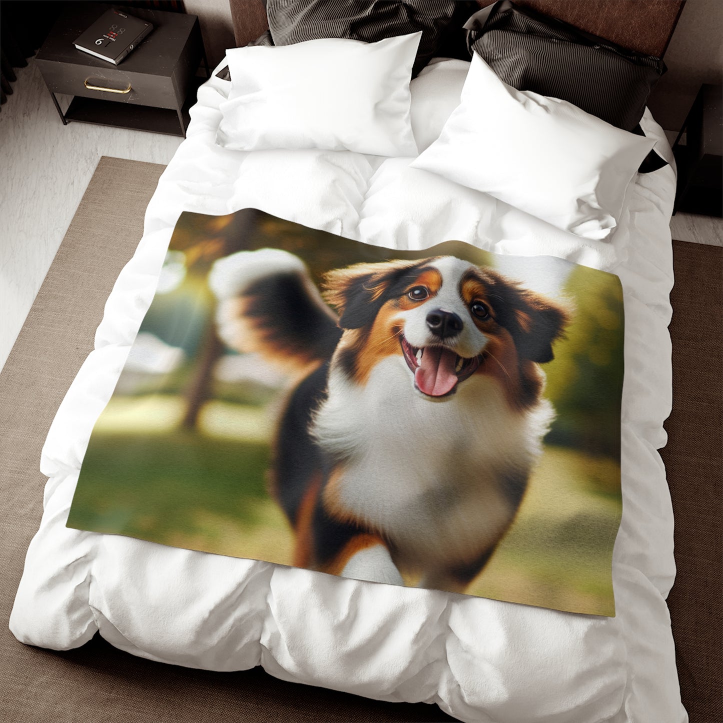 Miniature American Shepherd Sweatshirt Blanket