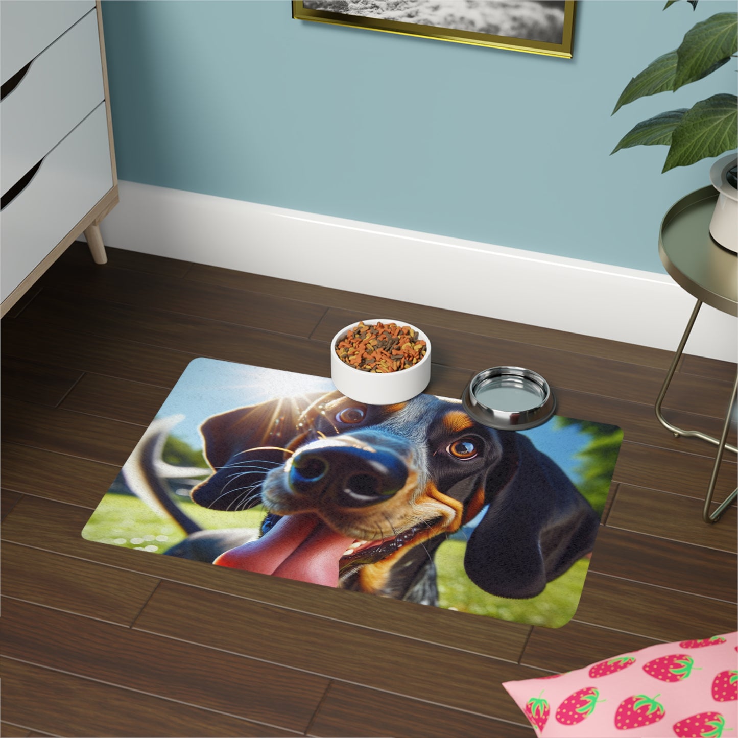 Pet Food Mat (12x18) - Bluetick Coonhound