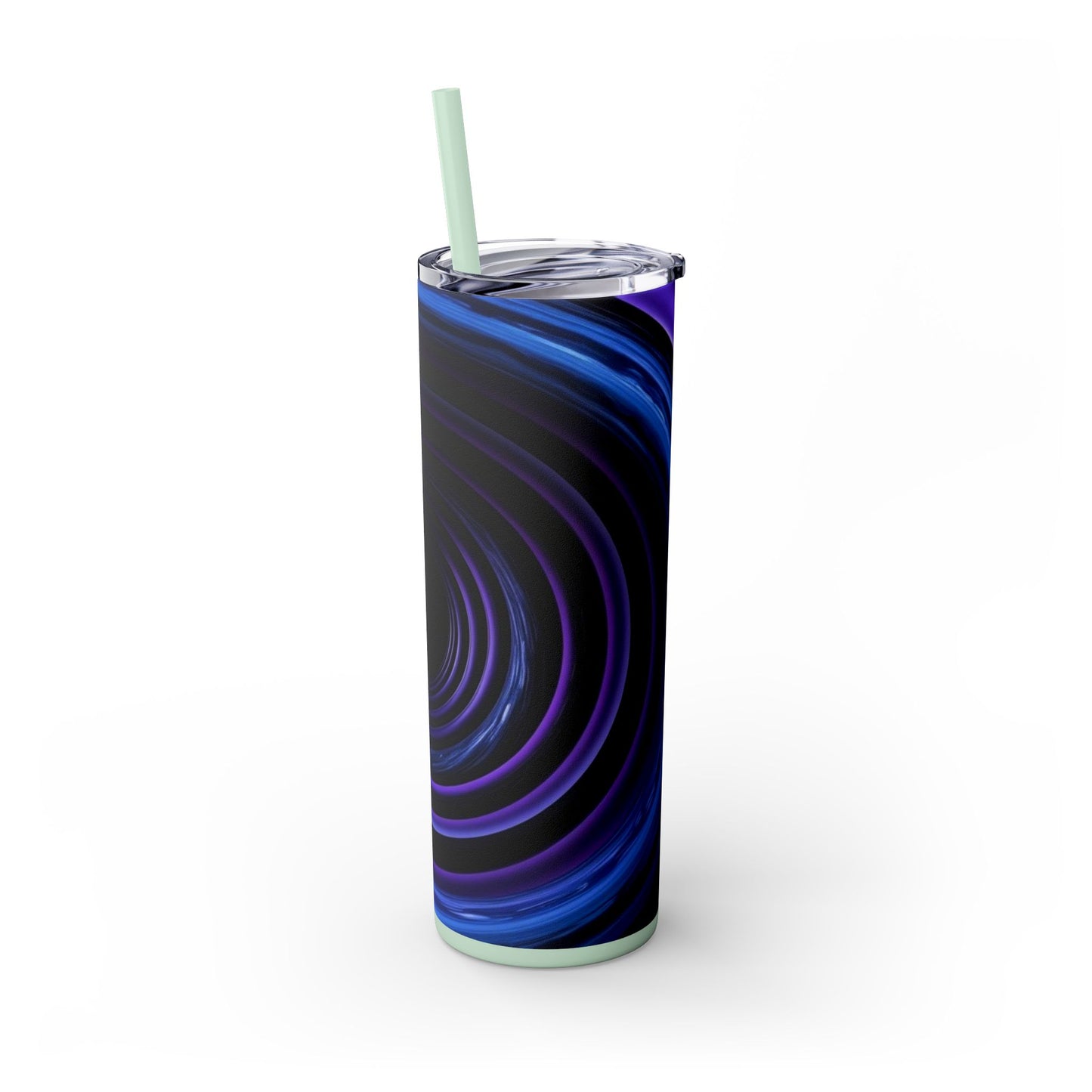 Optical Illusion Skinny Tumbler with Straw, 20oz