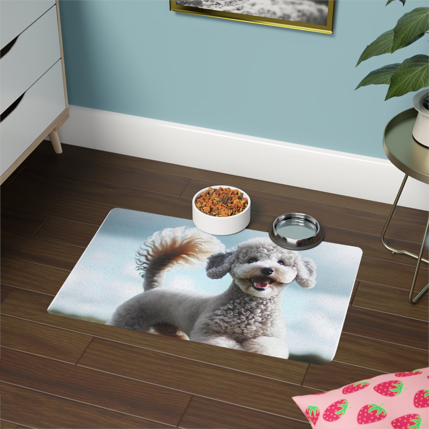 Pet Food Mat (12x18) - Bedlington Terrier