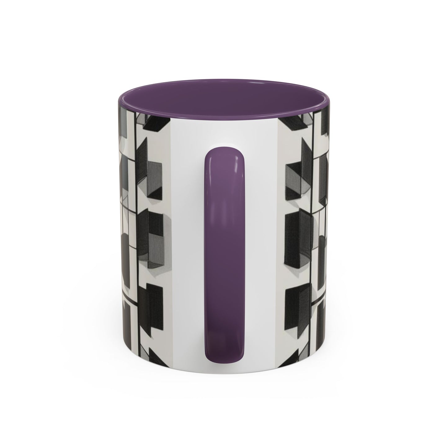 Optical Illusion Accent Mug – Ceramic Coffee Cup